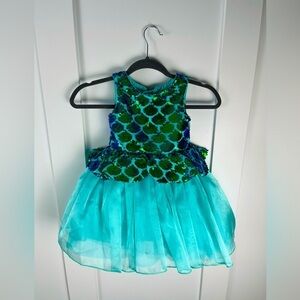 NWOT Disney Girl’s Rare Princess Ariel Little Mermaid Scale Dress 3t